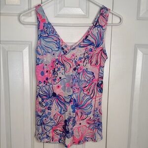 Lilly Pulitzer Pink and Blue Sleeveless Top